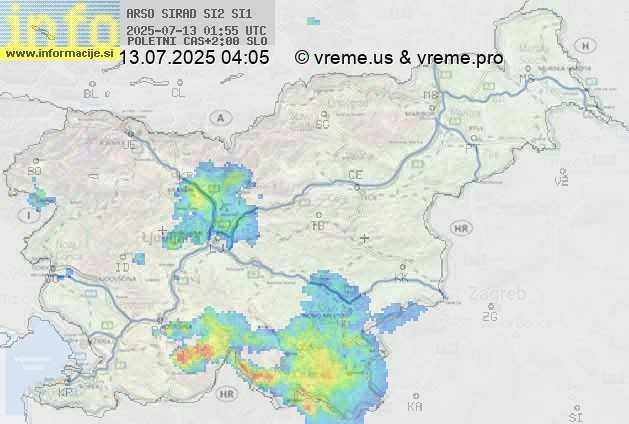 Radarska karta padavin