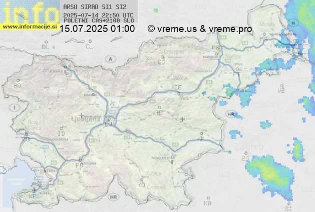 Radarska karta padavin