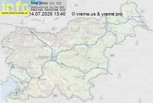 Radarska karta padavin
