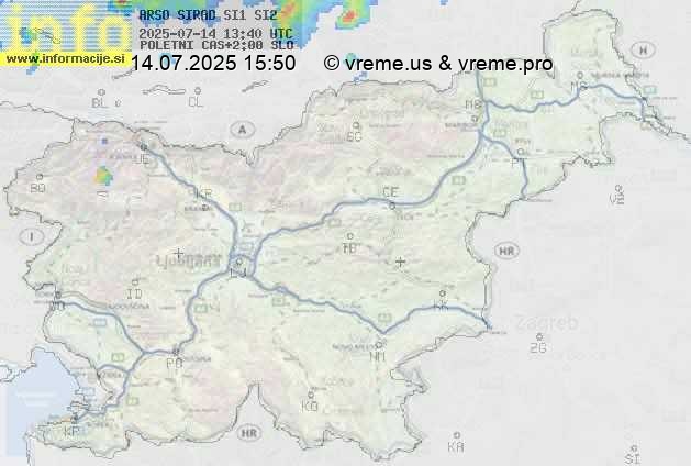 Radarska karta padavin