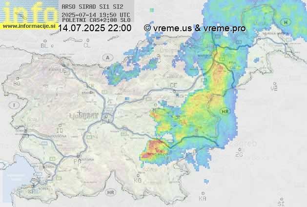 Radarska karta padavin