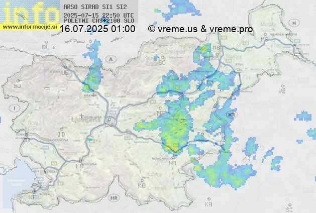 Radarska karta padavin