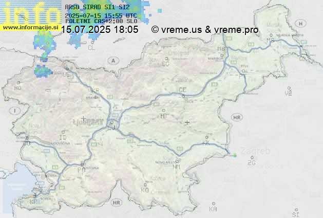 Radarska karta padavin