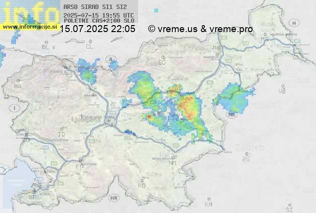 Radarska karta padavin