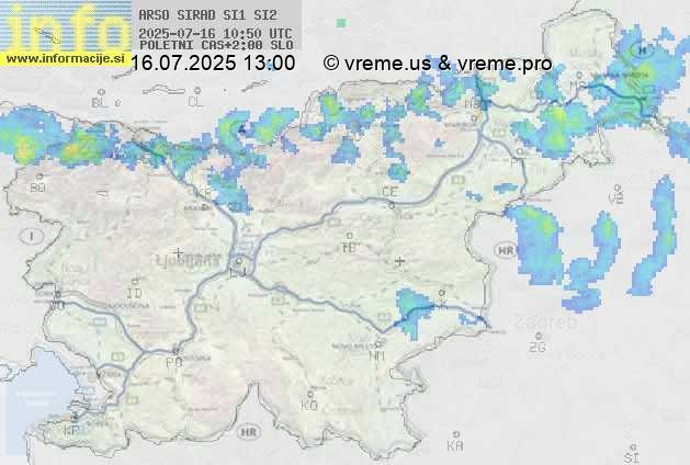 Radarska karta padavin