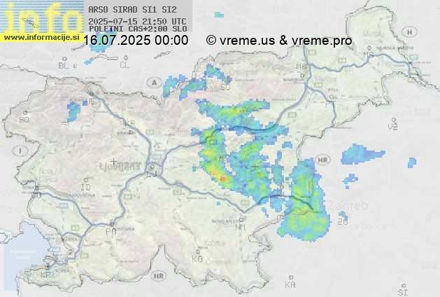 Radarska karta padavin