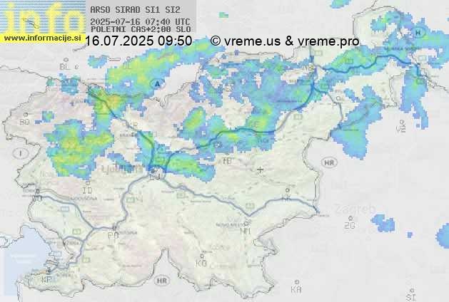 Radarska karta padavin