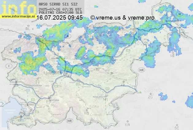 Radarska karta padavin