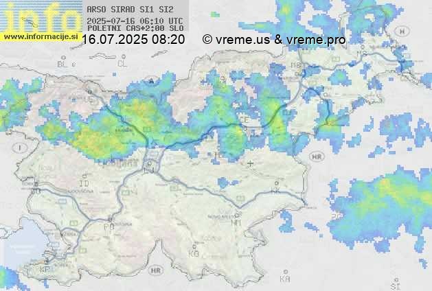 Radarska karta padavin