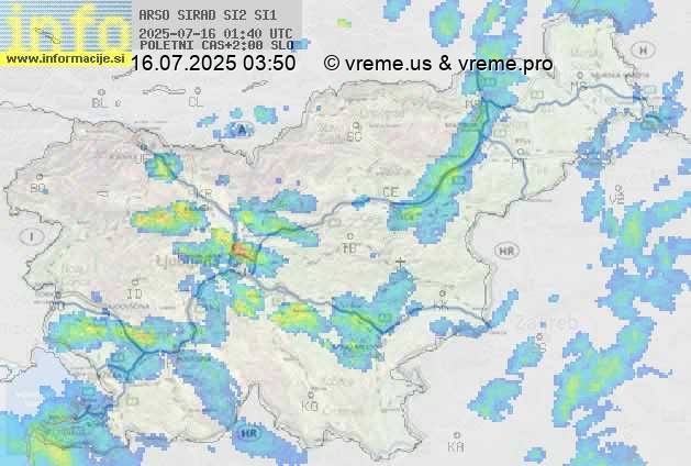 Radarska karta padavin