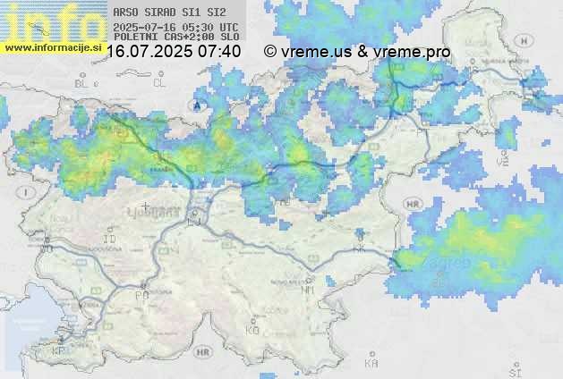Radarska karta padavin