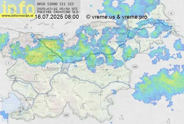 Radarska karta padavin