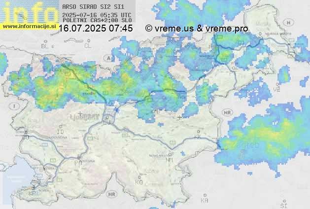Radarska karta padavin