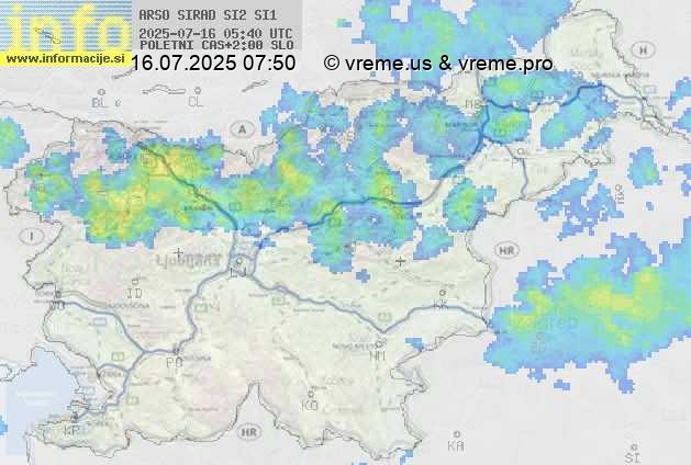 Radarska karta padavin