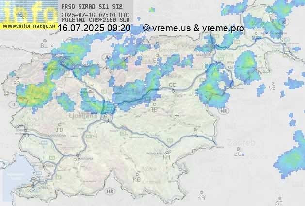 Radarska karta padavin