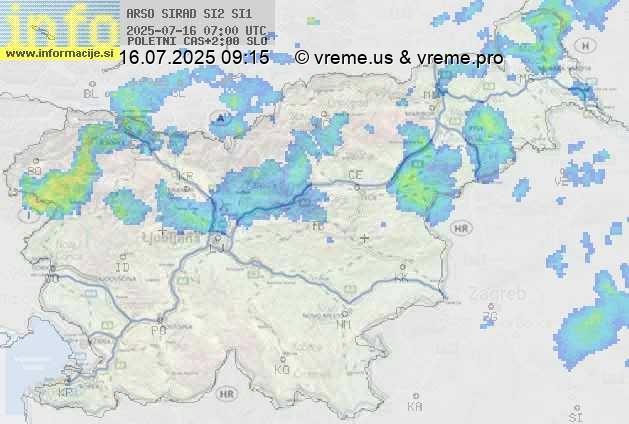 Radarska karta padavin