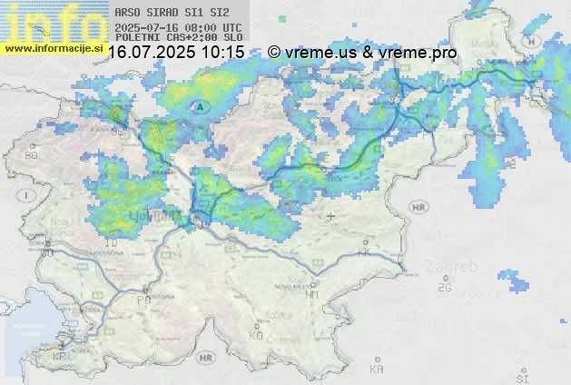 Radarska karta padavin