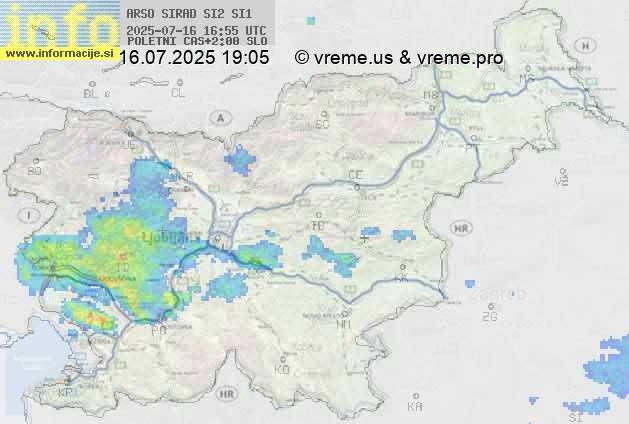 Radarska karta padavin