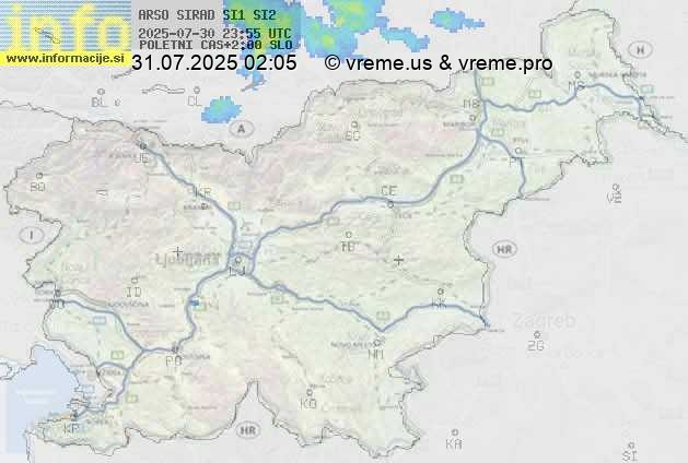 Radarska karta padavin