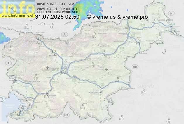 Radarska karta padavin