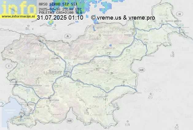 Radarska karta padavin