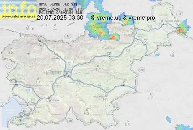 Radarska karta padavin