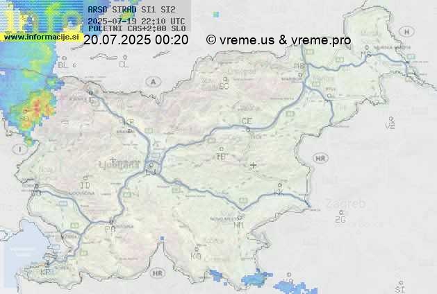 Radarska karta padavin