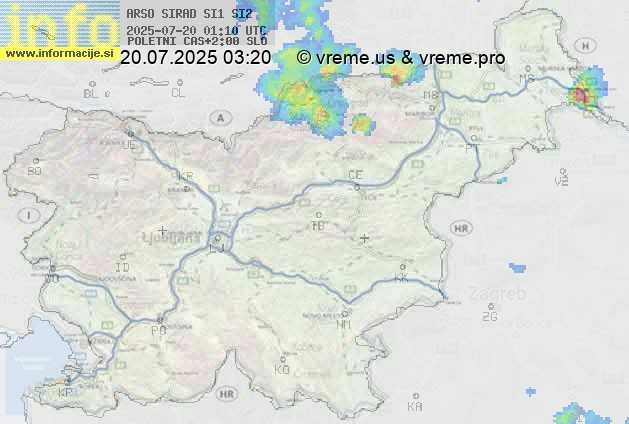 Radarska karta padavin