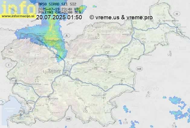 Radarska karta padavin