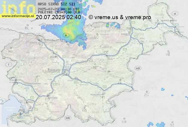 Radarska karta padavin