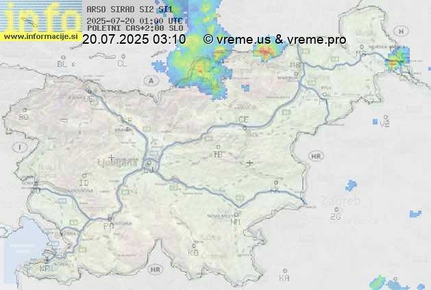 Radarska karta padavin