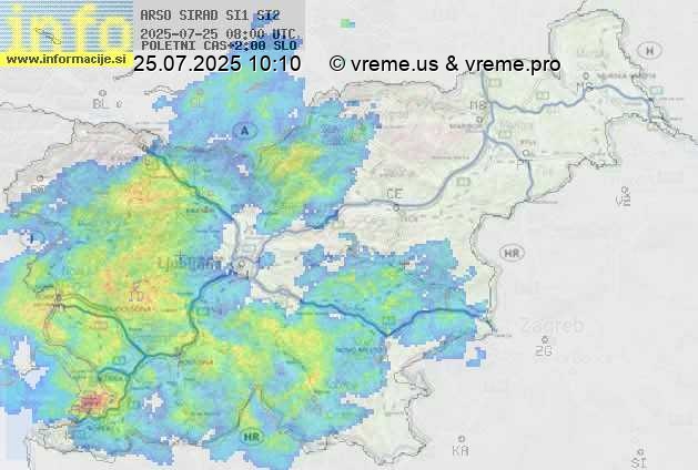 Radarska karta padavin