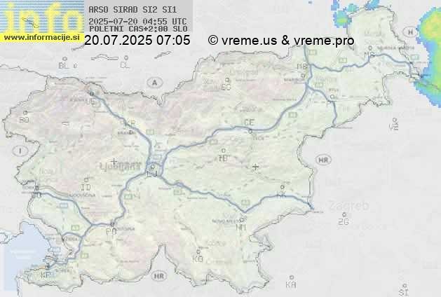 Radarska karta padavin