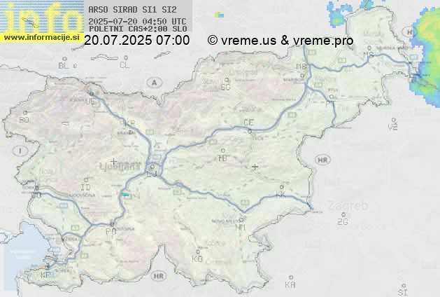 Radarska karta padavin