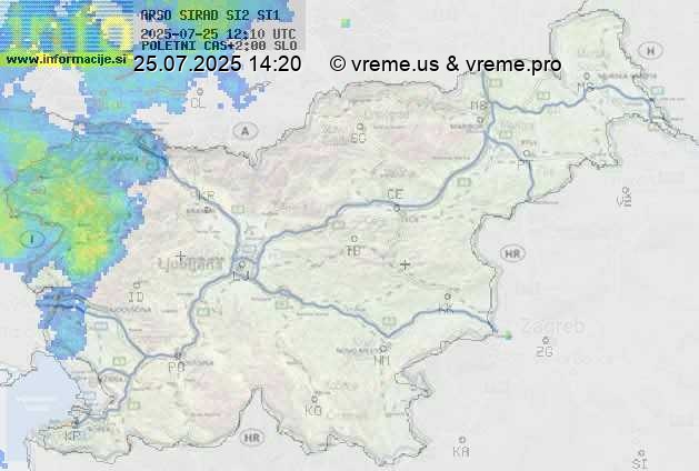 Radarska karta padavin