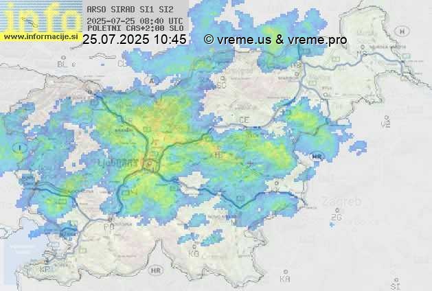 Radarska karta padavin