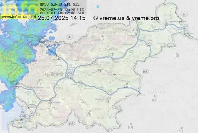 Radarska karta padavin