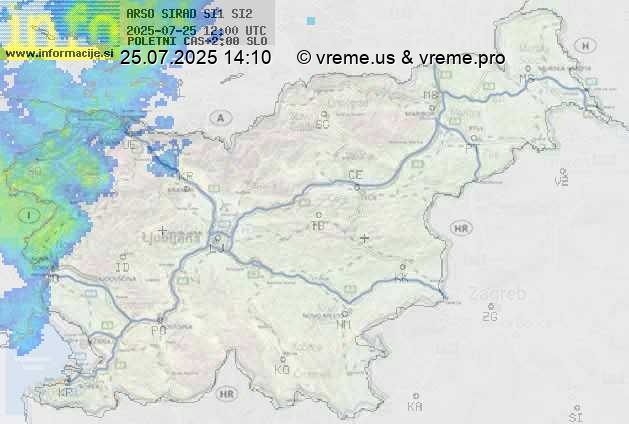 Radarska karta padavin