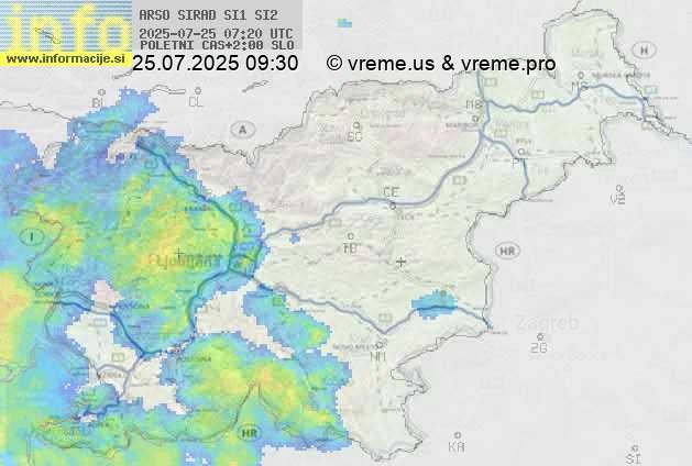 Radarska karta padavin