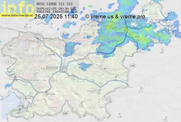 Radarska karta padavin
