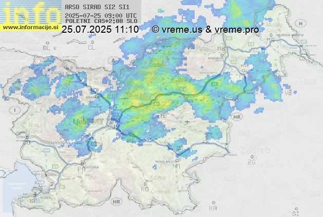 Radarska karta padavin