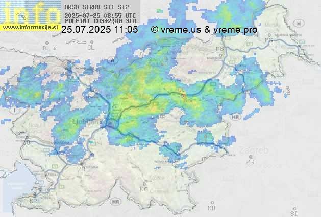 Radarska karta padavin