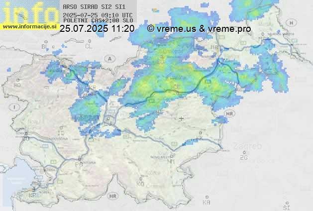 Radarska karta padavin