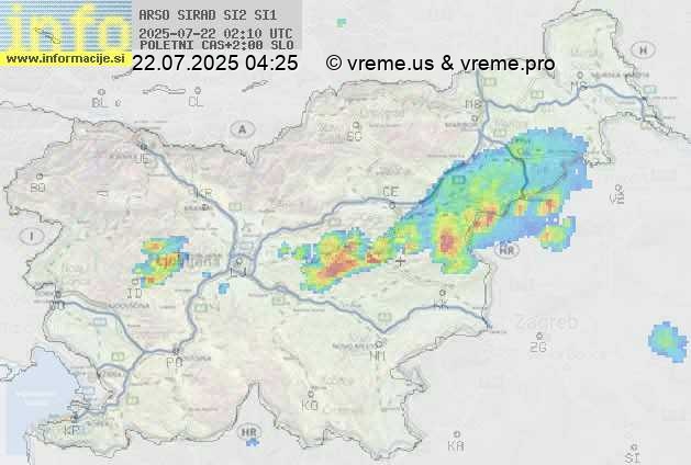 Radarska karta padavin