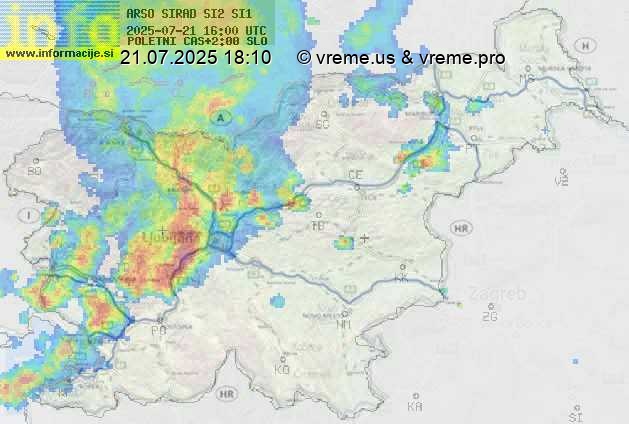 Radarska karta padavin