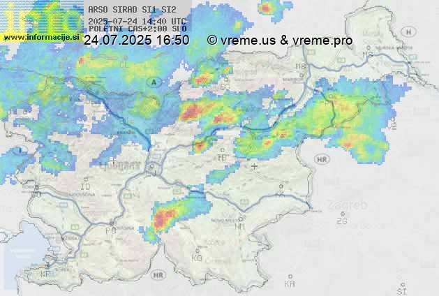 Radarska karta padavin