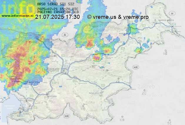 Radarska karta padavin
