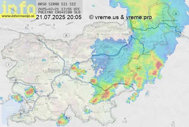 Radarska karta padavin