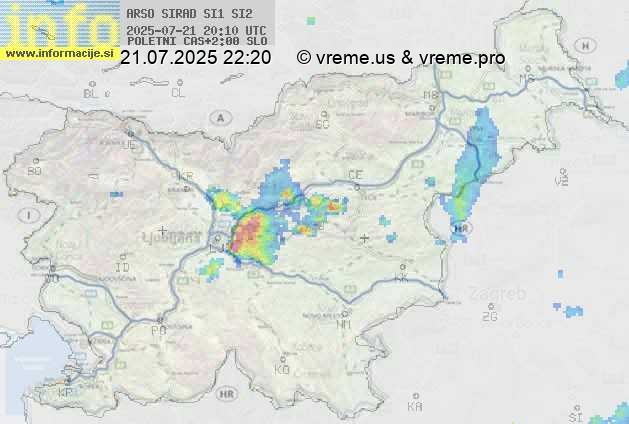 Radarska karta padavin