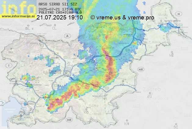 Radarska karta padavin